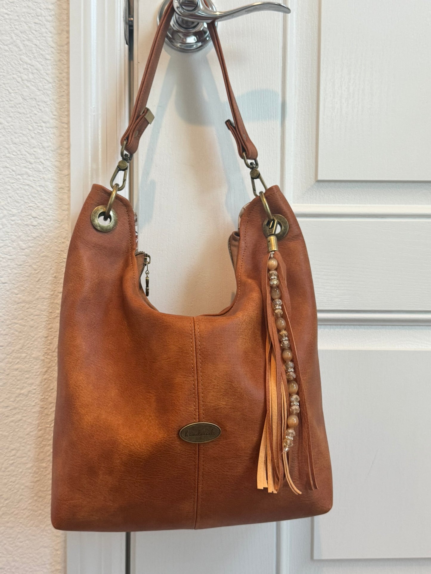 Faux Leather Shoulder Bag