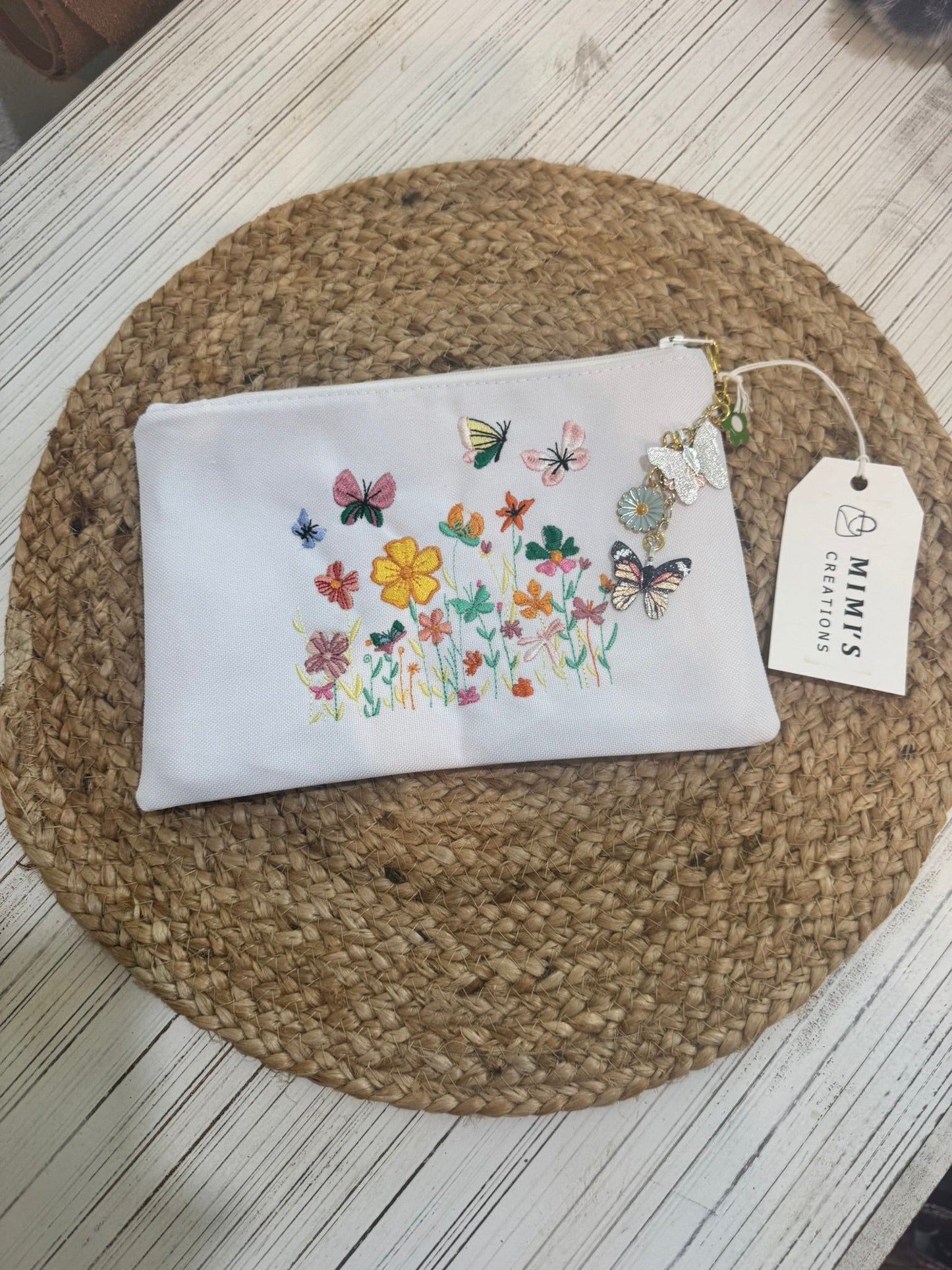 Flowers & Butterflies Pouch (Lined)