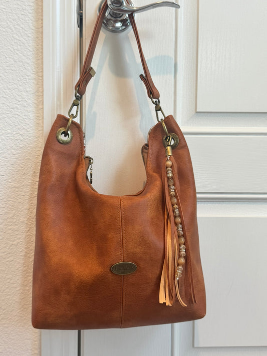 Faux Leather Shoulder Bag