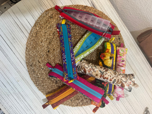 Medicine Travel Pouch w/ Weekly Container (price for one -assorted patterns/colors)